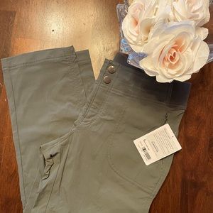 Athleta Olive Green Trekkie Pants, UPF 30+ Wicking and Breathable, NWT